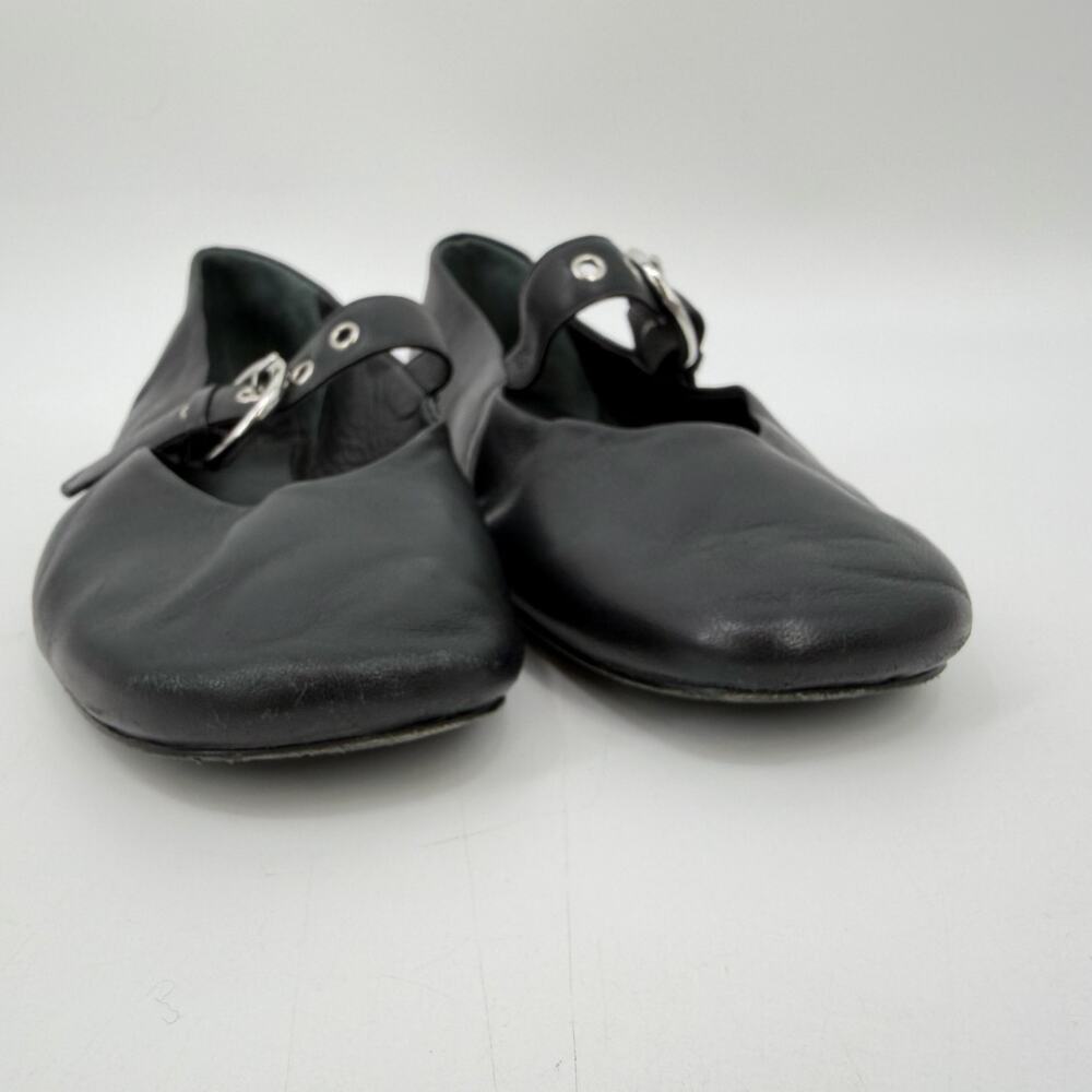 Reformation | Bethany Flats in Black Leather Mary Janes 8 - Picture 5 of 12